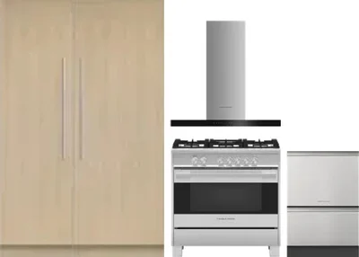 5 Piece Package Includes Refrigerator, Freezer, Range, Hood And Dishwasher